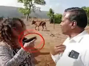Controversial video emerges of IAS officer Puja Khedkar's mother threatening farmers with gun amid land dispute 