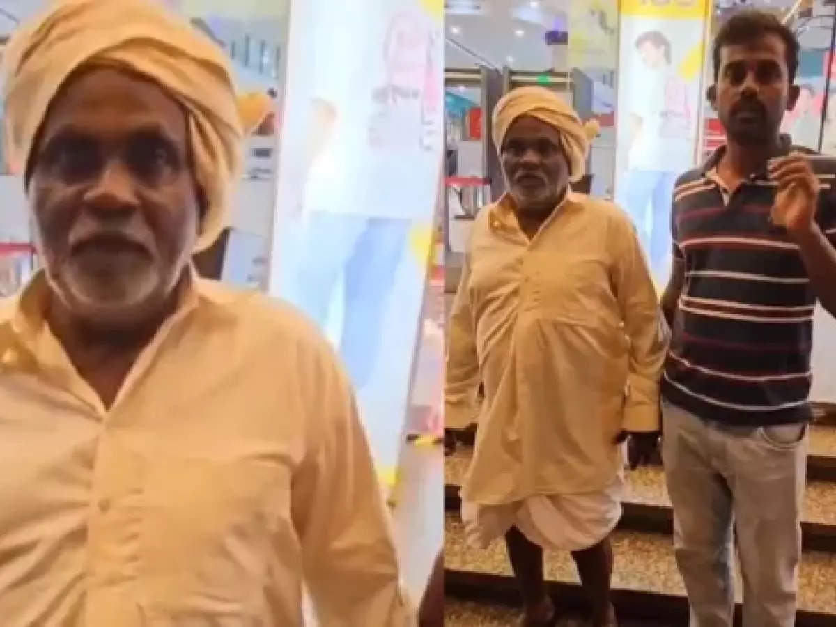 Elderly farmer wearing dhoti denied entry in Bengaluru's GT mall, BJP asks where is Rahul Baba? 