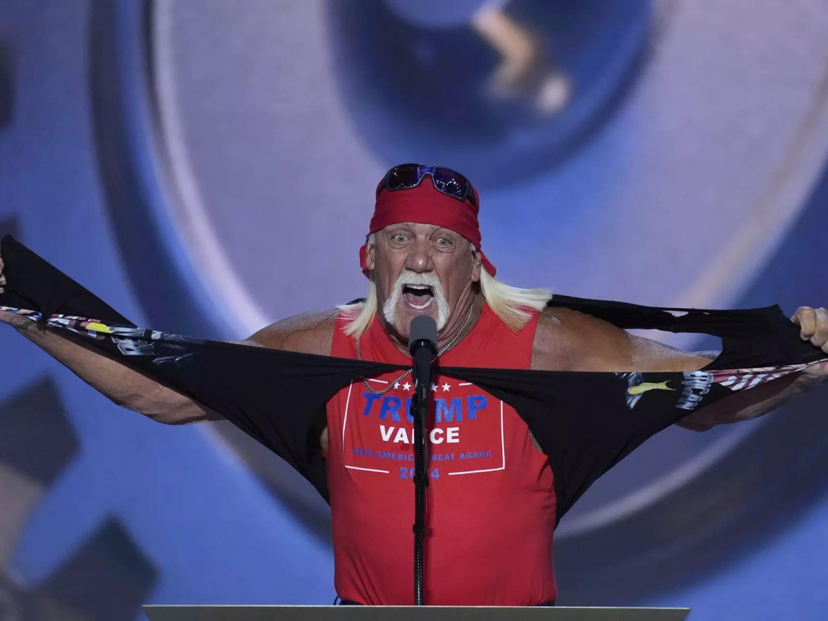 Watch: Hulk Hogan calls Trump a 'hero,' rips shirt to reveal 'Trump-Vance' tank top at RNC 