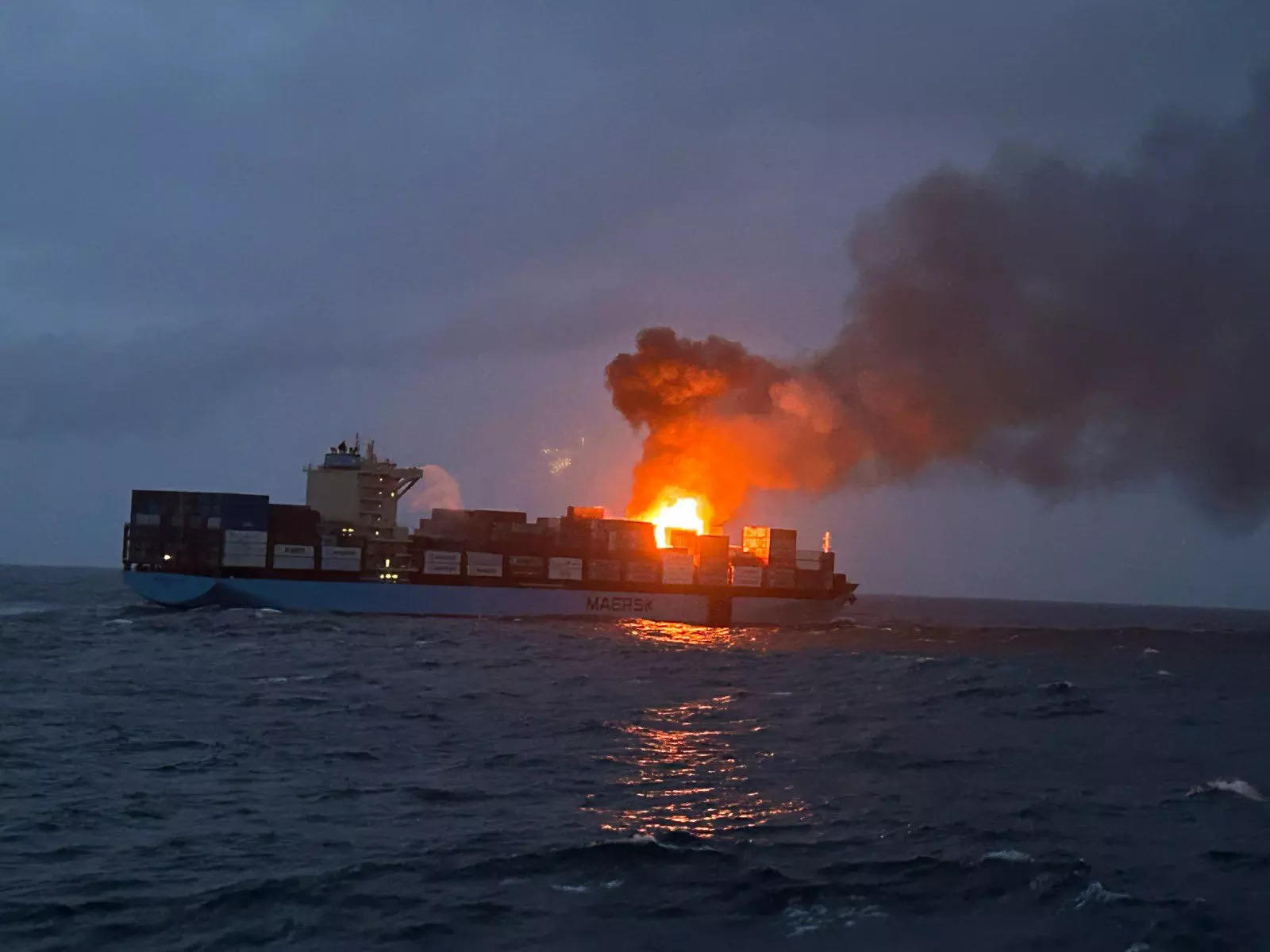 Indian coast guard ships battle fire aboard vessel in Arabian sea 