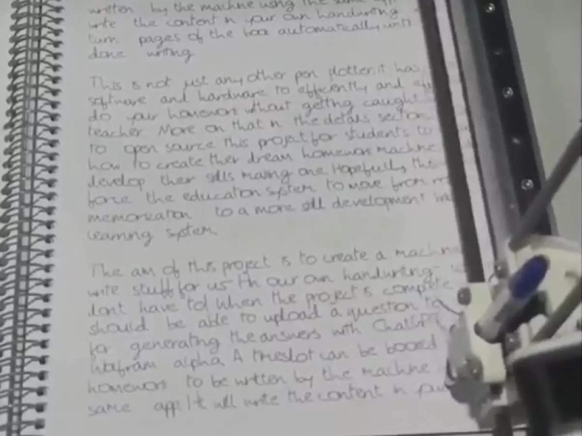 Student invents AI machine that writes homework in handwriting; Watch the viral video 