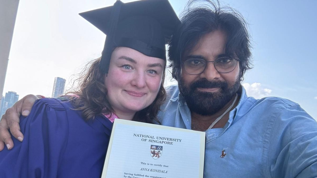 Pawan Kalyan's wife Anna Lezhneva receives Master's Degree from National University of Singapore: Watch 