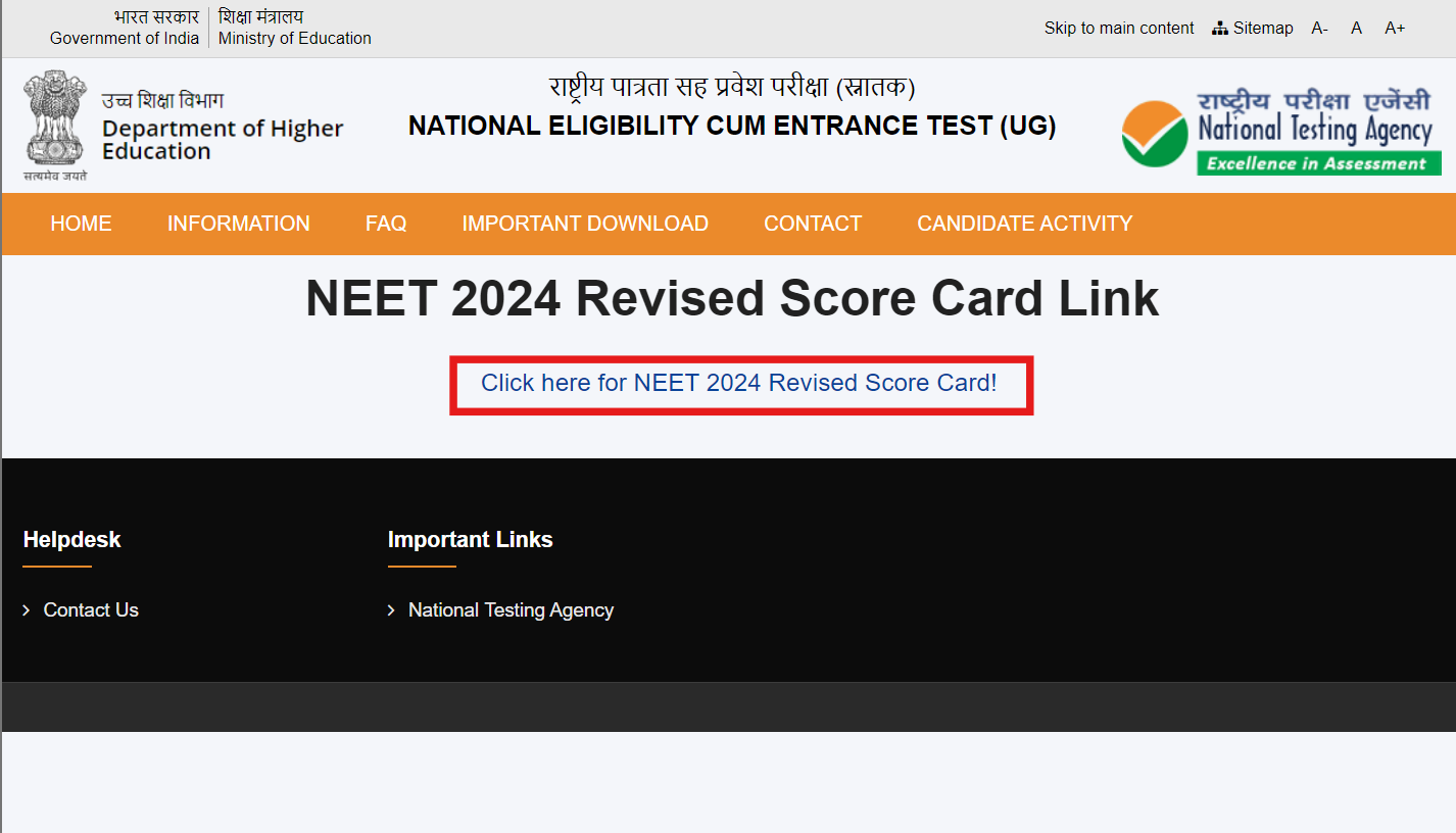 NEET UG Result 2024: Revised merit list released. Here's how to check final scorecard 
