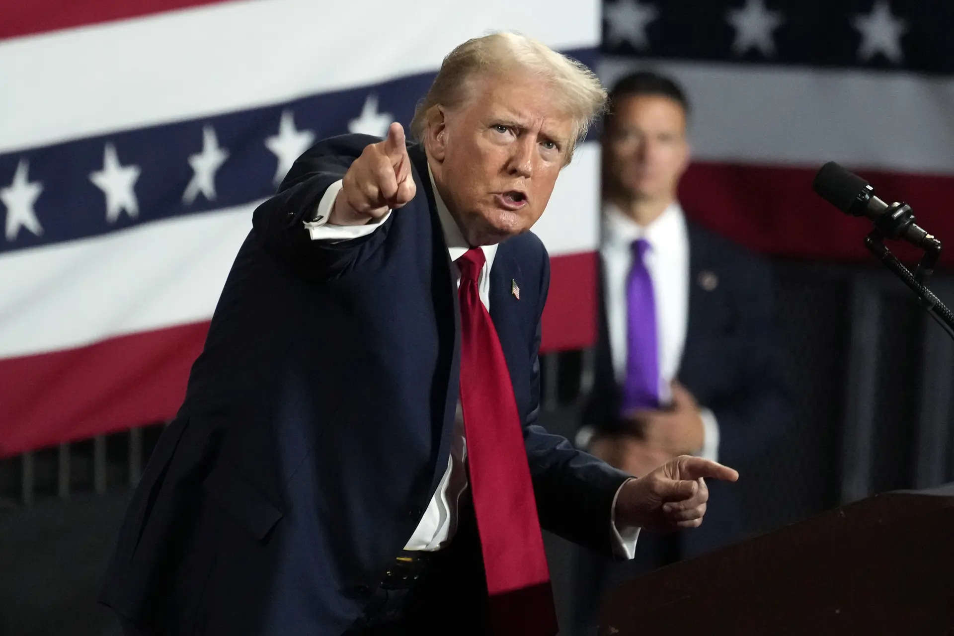 Trump turns his full focus on Harris at his first rally since Biden's exit from the 2024 race 