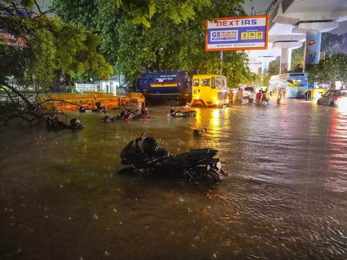 Delhi area where IAS aspirants died flooded again after spell of rain 