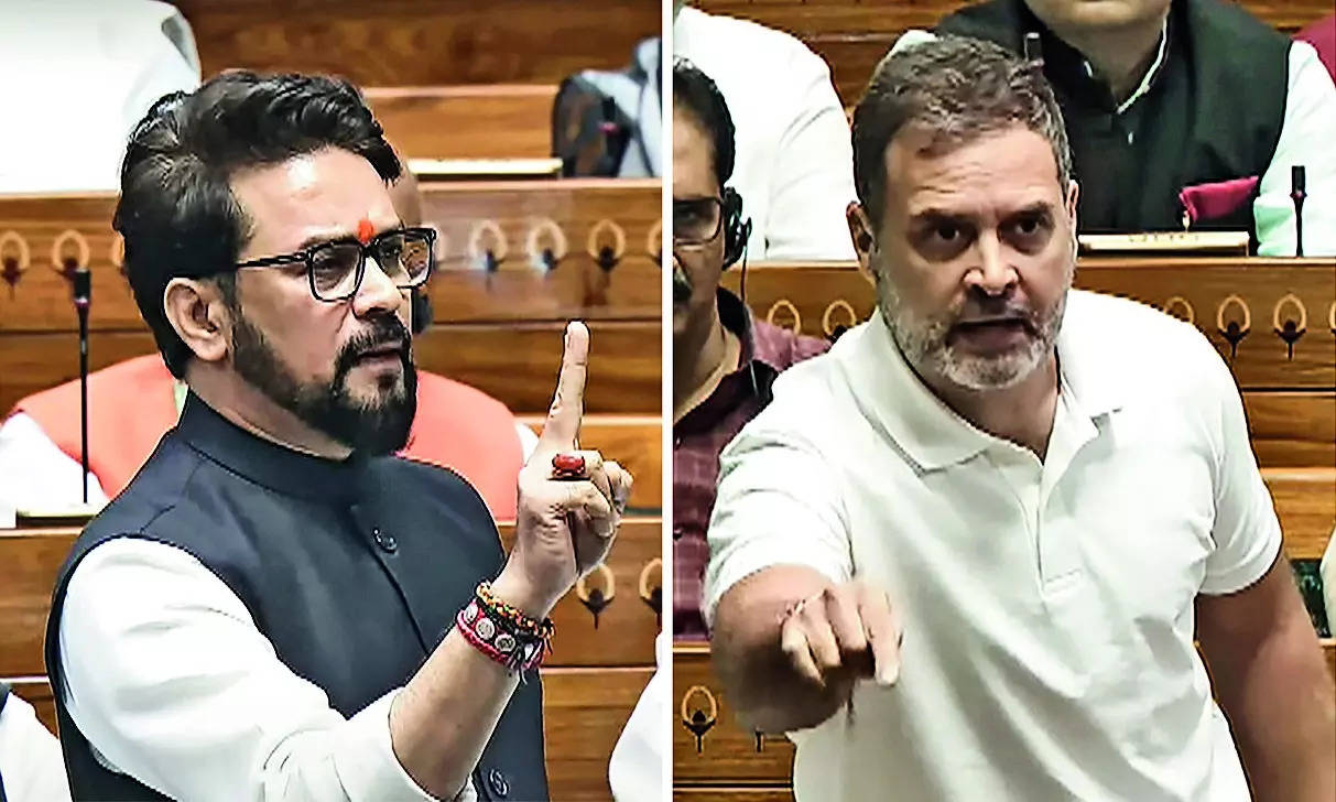 Congress vs BJP in Lok Sabha over Anurag Thakur's caste remark at Rahul Gandhi 