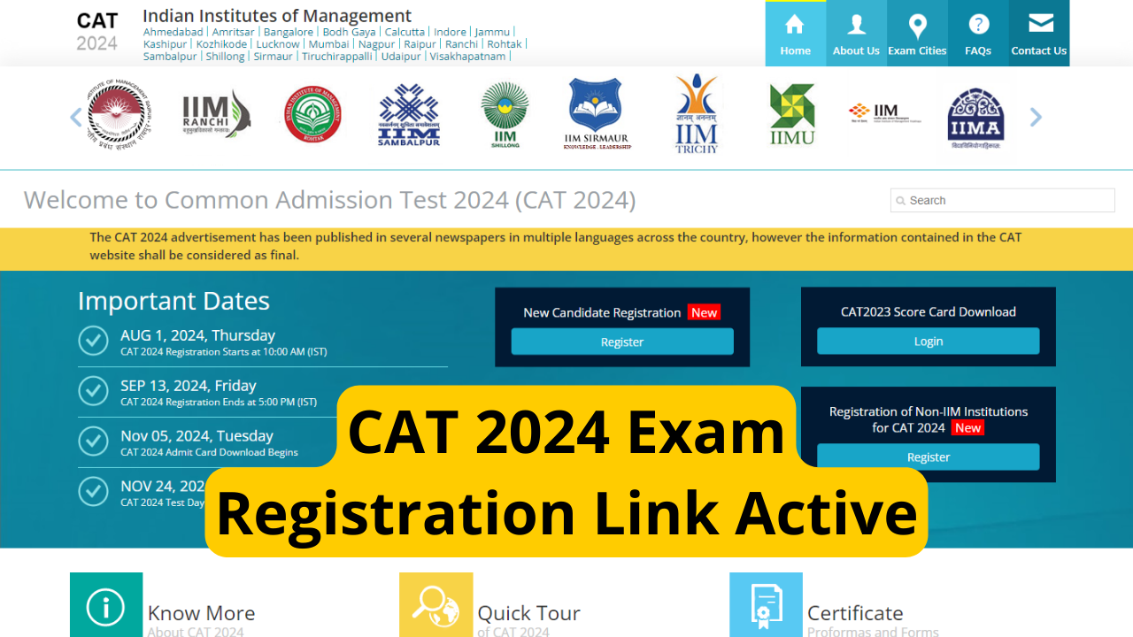 CAT 2024 registration for admission in IIMs starts: Key dates, eligibility, how to apply, other important details 