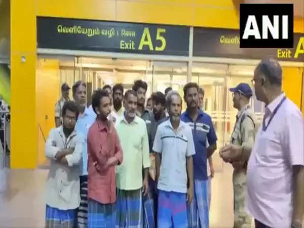 Tamil Nadu: 21 Indian fishermen released from Colombo prison arrive at Chennai airport 