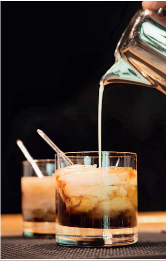 White Russian in coconut milk 