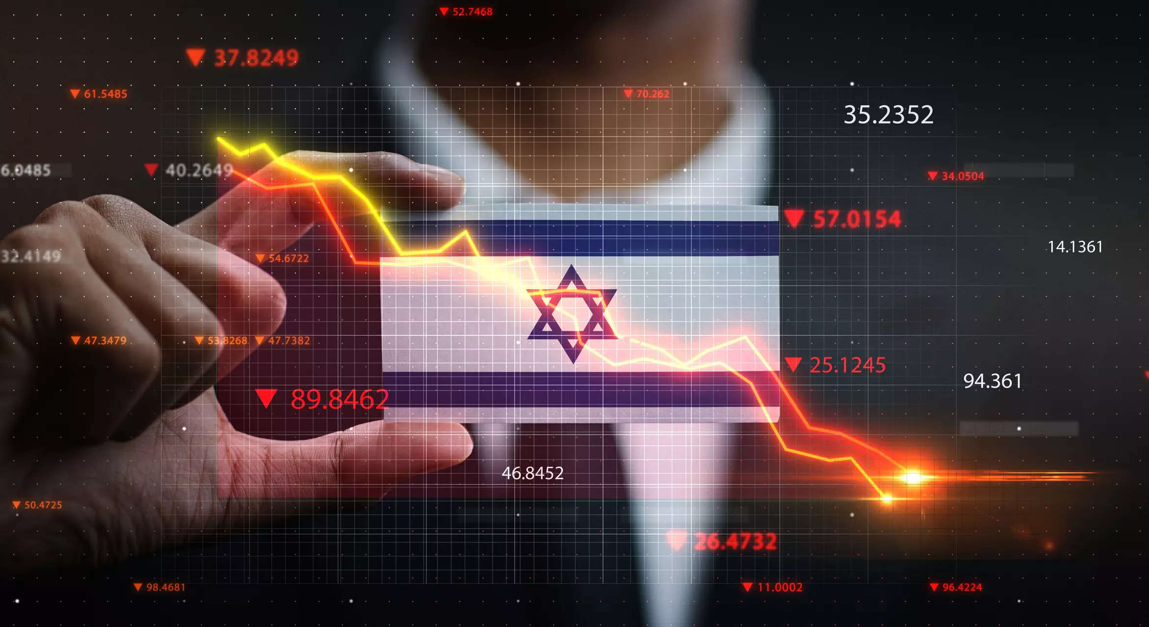 Israel stocks plunge on global market selloff and Iran threat 