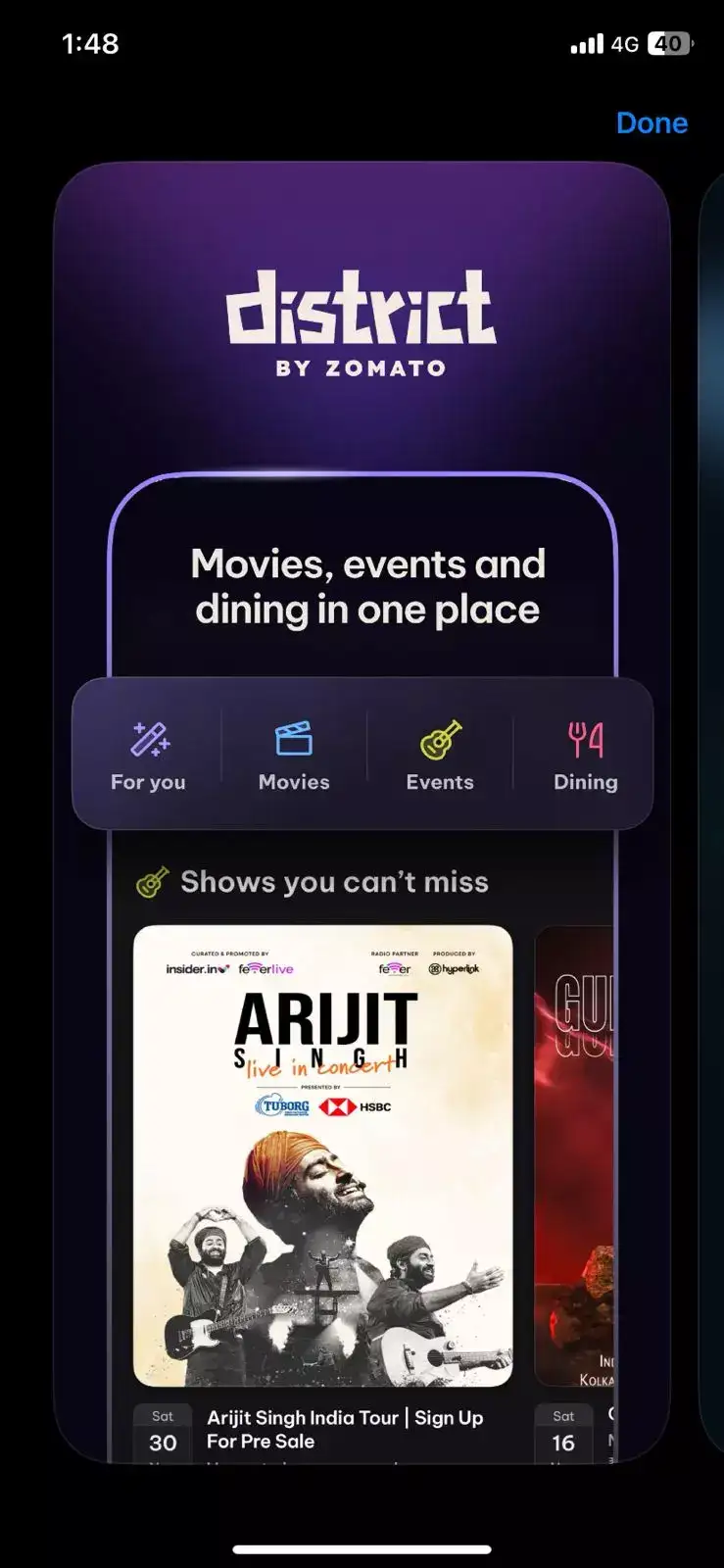 Zomato launches District app for movies, events, dining out bookings