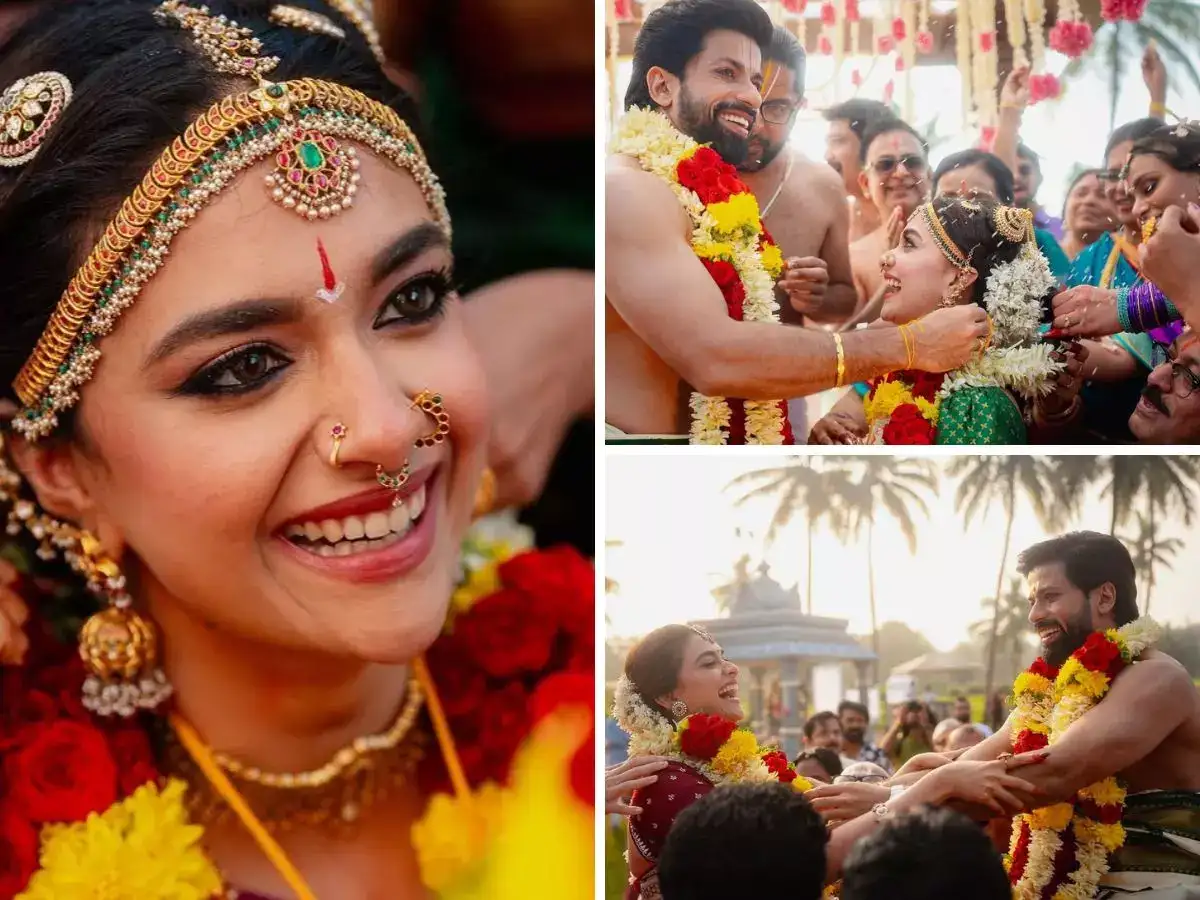 Keerthy Suresh marries Antony Thattil in colourful Iyengar ceremony in Goa.  Check out pics - The Economic Times