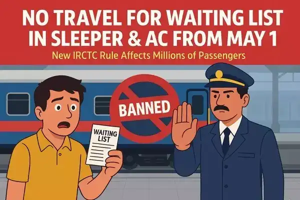 IRCTC bans waiting list passengers from Sleeper and AC travel starting May 1, 2025