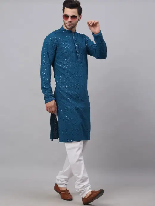 Image for JompersEthnicMotifsEmbroideredKurtawithChuridar