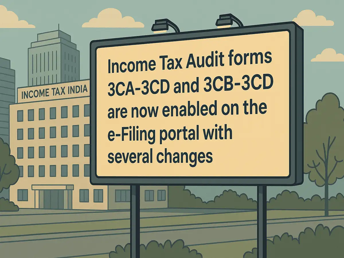 Income tax audit forms are now enabled for business and professional income on ITR e-filing portal, check 5 prominent changes in form 3CA-3CD and 3CB-3CD