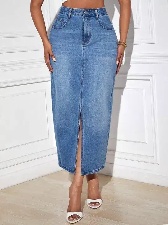 Image for Kotty-DenimPencilMidiSkirt