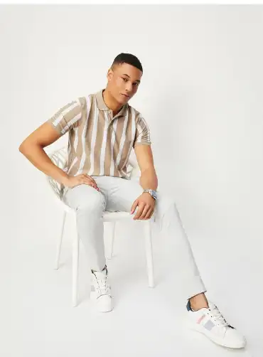 Image for MaxStripedPoloCollarT-shirt