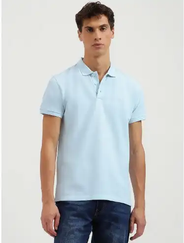Image for UnitedColorsofBenettonMenPoloCollarPureCottonT-shirt