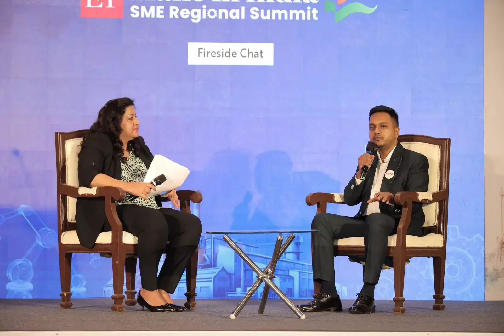 Nikhil Garg speaking at the summit.