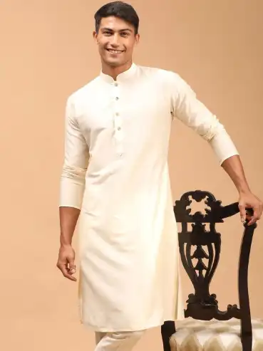 Image for VASTRAMAYMandarinCollarStraightKurta