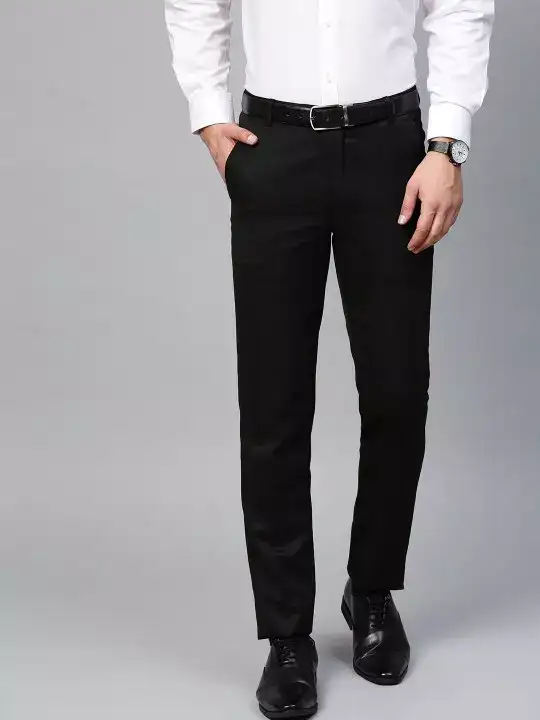 Image for MANQ-Men%E2%80%99sBlackSmartSlimFitFormalTrousers
