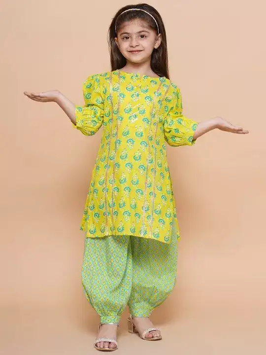 Image for ModishCouture-Girls'EthnicPureCottonStraightKurta%26Salwar