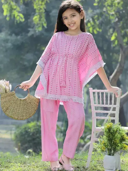 Image for Cutiekins-GirlsStripedKaftanKurtawithPalazzos