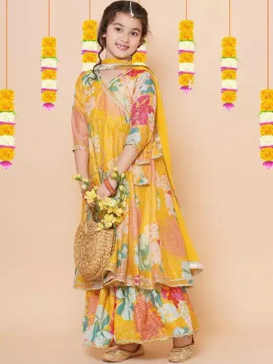 Image for BitiyabyBhama-GirlsAngrakhaKurtawithSharara%26WithDupatta
