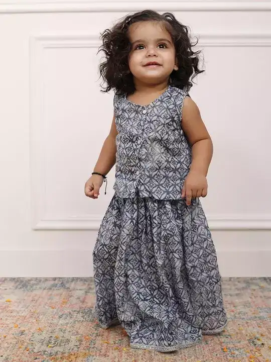 Image for Biglilpeople-InfantGirlsPrintedCottonReadytoWearLehengaCholi