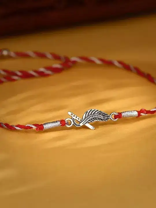 Image for GIVA-925SterlingSilverKrishnaRakhiWithRoliChawal