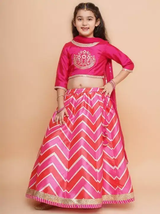 Image for BitiyabyBhama-GirlsEmbroideredLehenga%26BlouseWithDupatta