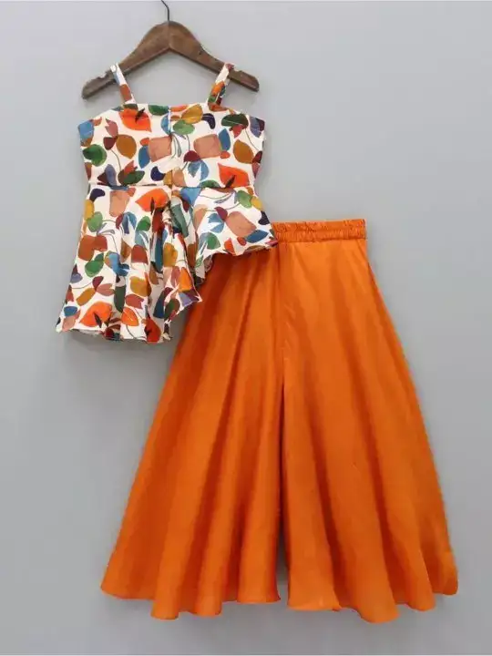 Image for BAESD-GirlsEthnicMotifsPrintedRegularKurtiwithPalazzos
