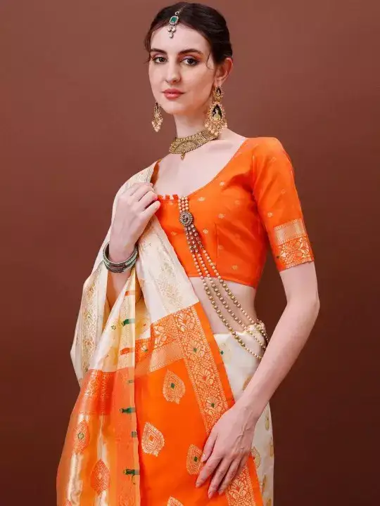 Image for KALINI-WovenDesignSilkBlendBanarasiSaree