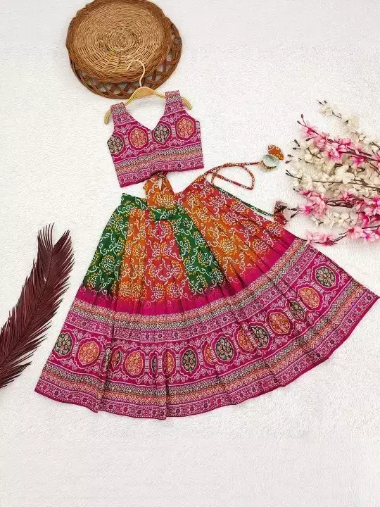 Image for ShoryamFashion-GirlsViscoseRayonLehengaCholi