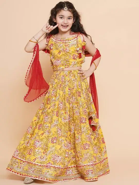 Image for BitiyabyBhama-GirlsPrintedLehenga%26Blouse