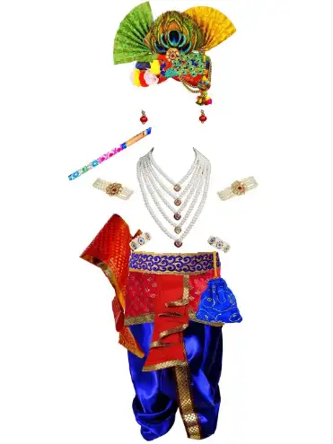 Image for SHRIVALLABHBoysJanmashtamiPrintedKrishnaCostume