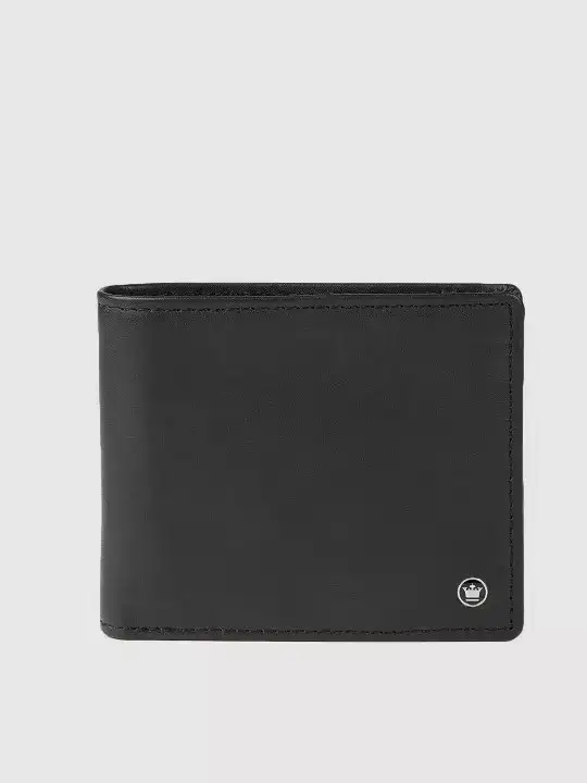 Image for LouisPhilippe-Men'sBlackSolidLeatherTwo-FoldWallet