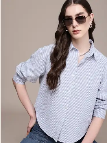 Image for RoadsterStripedOversizedCasualShirt