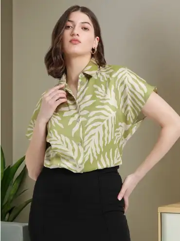 Image for DLWomanFloralPrintedExtendedSleevesCasualShirt