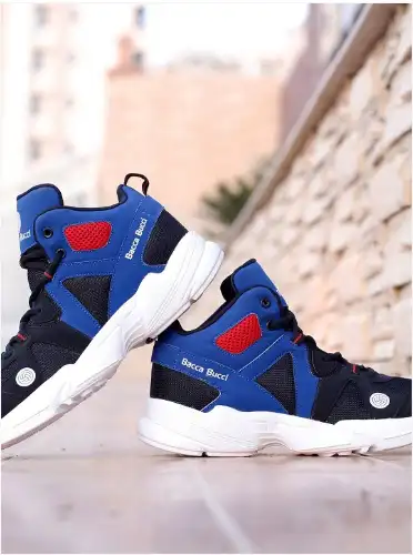 Image for baccabucciMenBlackCAPERHighTopSneakers