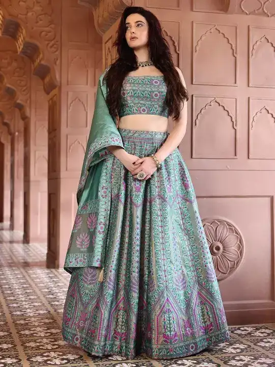 Image for PURVAJA-ReadytoWearLehenga%26UnstitchedBlouseWithDupatta
