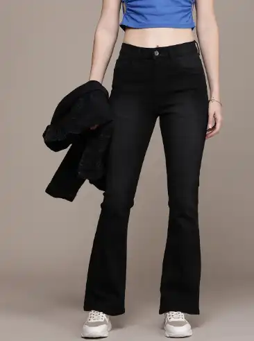 Image for RoadsterTheLifeCo.WomenFlaredHigh-RiseStretchableJeans