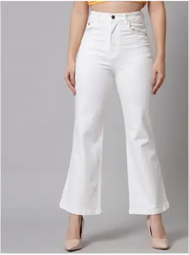 Image for GUTIWomenFlaredHigh-RiseStretchableCottonJeans