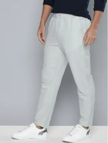 Image for Mast%26HarbourMenGreyRegularFitLinenCottonTrousers