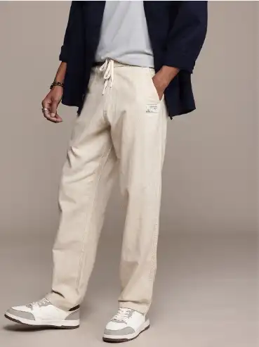 Image for RoadsterMenRelaxedCottonLinenTrousers