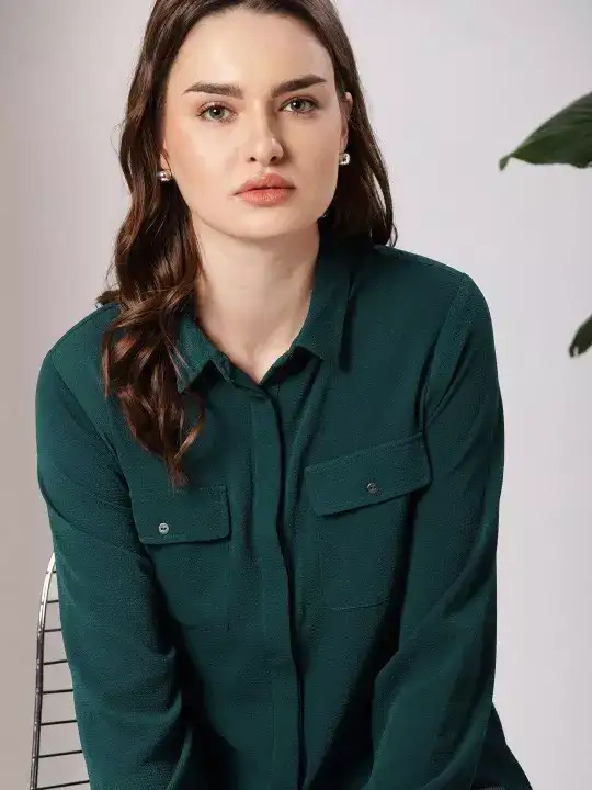 Image for HerbyInvictus-Women'sGreenCasualShirt