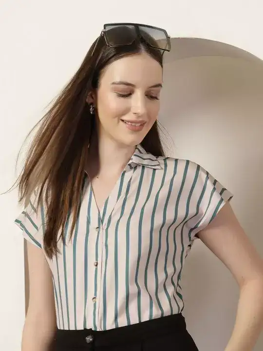 Image for StyleQuotient-WomenSmartOpaqueStripedFormalShirt