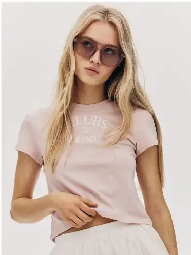 Image for H%26MCroppedPrintedT-shirt