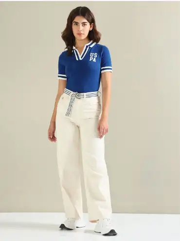 Image for U.S.PoloAssn.WomenPoloCollarShortSleevesT-shirt