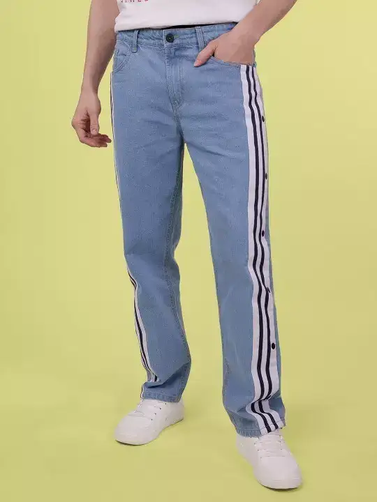 Image for URASTREET-MenJeanMidRiseStraightFitCleanLookJeans